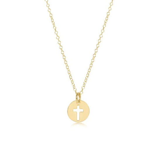 e. newton 16" necklace - blessed small gold disc