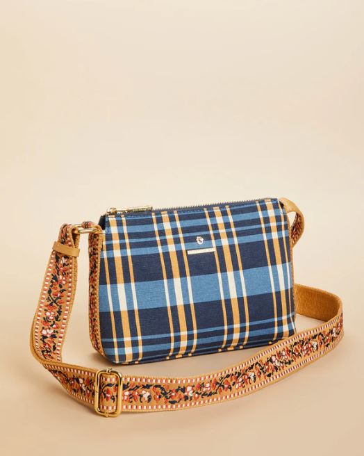 Spartina Rose Crossbody Kalalanta Plaid Navy