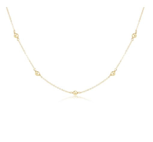 e. newton choker simplicity chain gold - classic 4mm gold