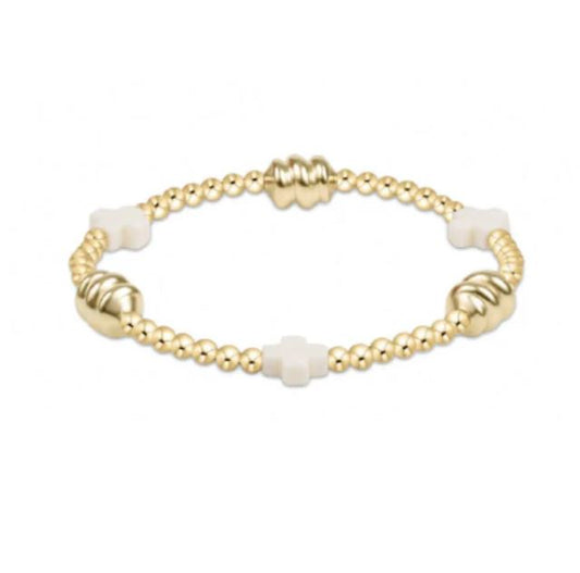 e. newton signature cross admire gold 3mm off white