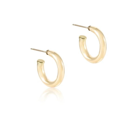 e. newton round gold 1" post hoop - 4mm
