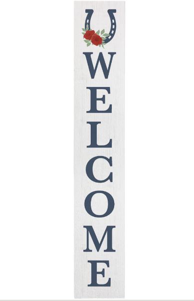 Welcome Horseshoe Porch Board