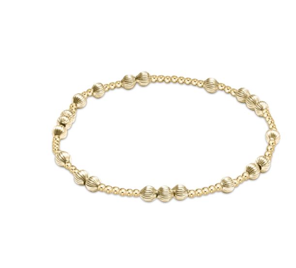 e. newton hope unwritten dignity 4mm bead bracelet - gold