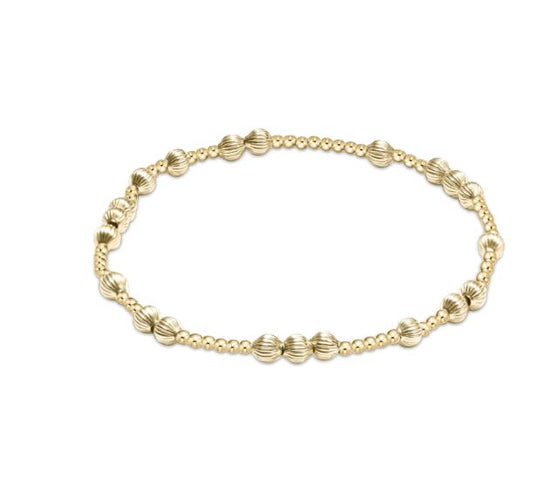 e. newton hope unwritten dignity 4mm bead bracelet - gold