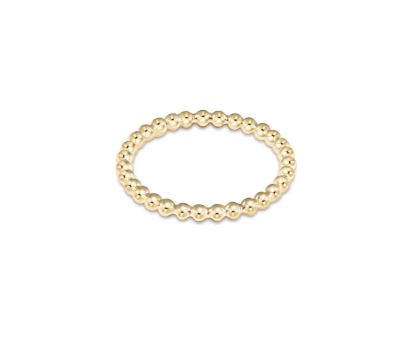 e. newton classic gold 2mm bead ring