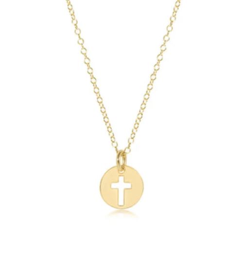 e. newton 16" necklace - blessed gold disc