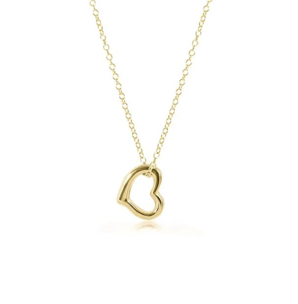 e. newton 16" necklace - love gold charm
