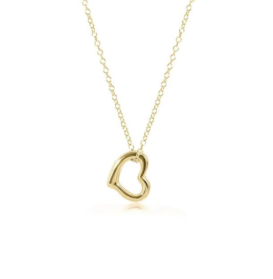 e. newton 16" necklace - love gold charm