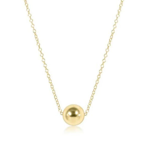 e. newton 16" necklace - classic 8mm gold