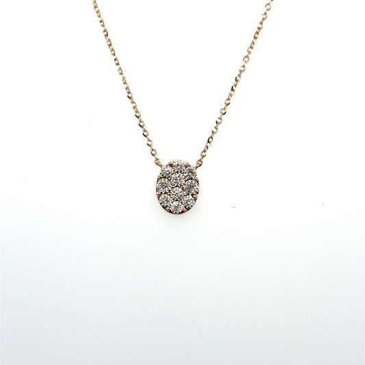 .15ctw Diamond Oval Pave' Necklace