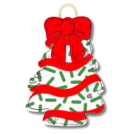 Christmas Tree Cake Door Hanger