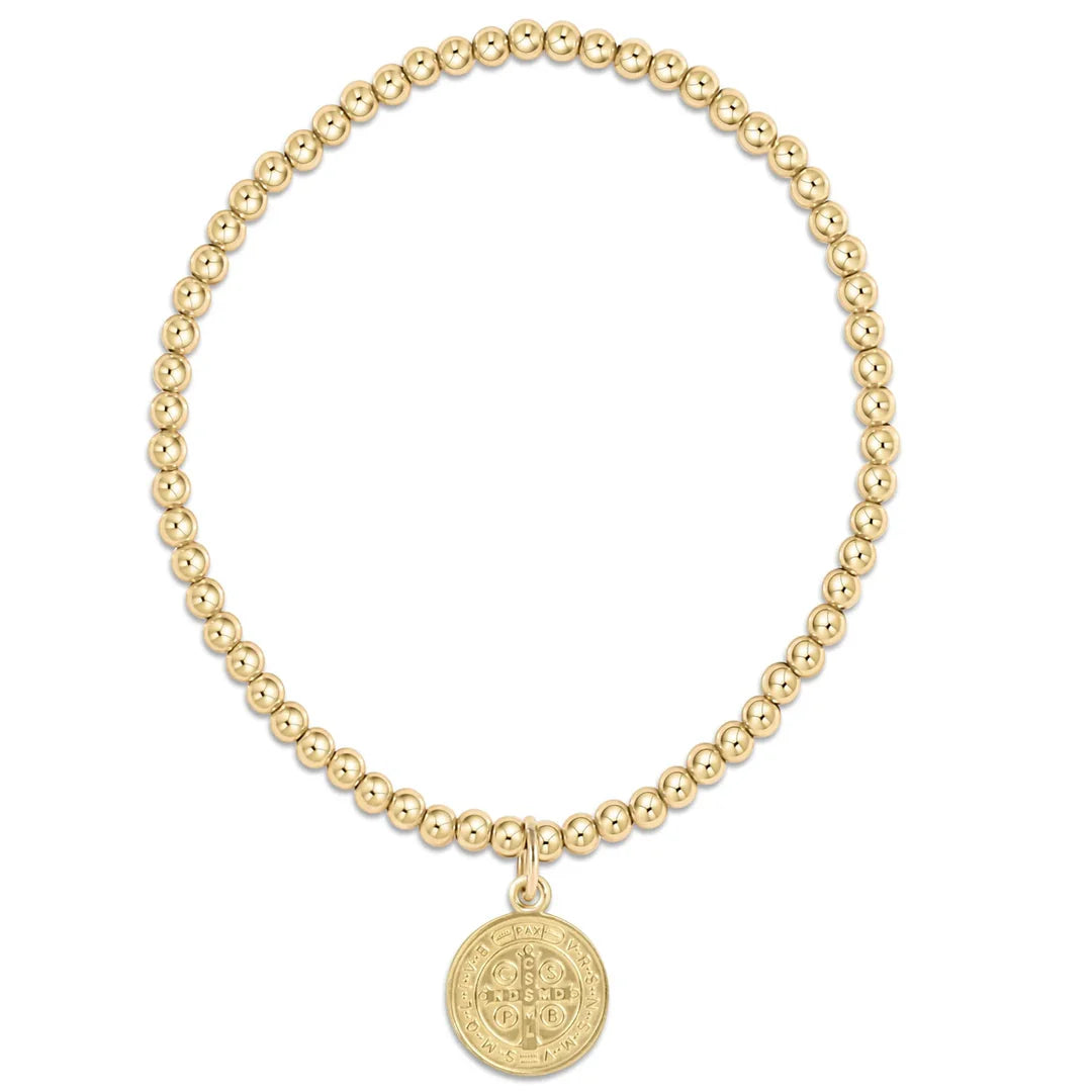 e. newton classic gold 3mm blessing gold disc bracelet