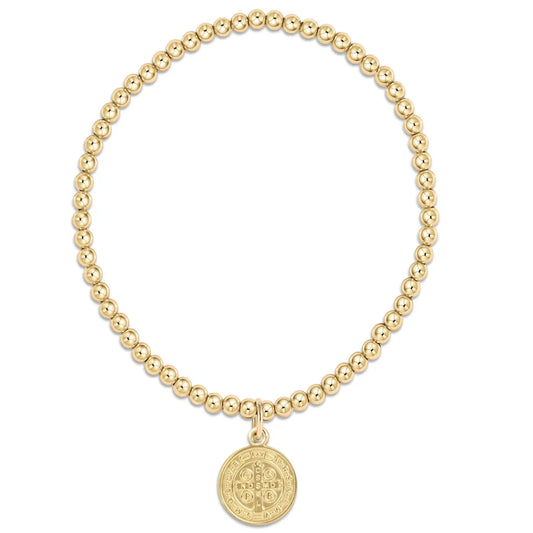 e. newton classic gold 3mm blessing gold disc bracelet