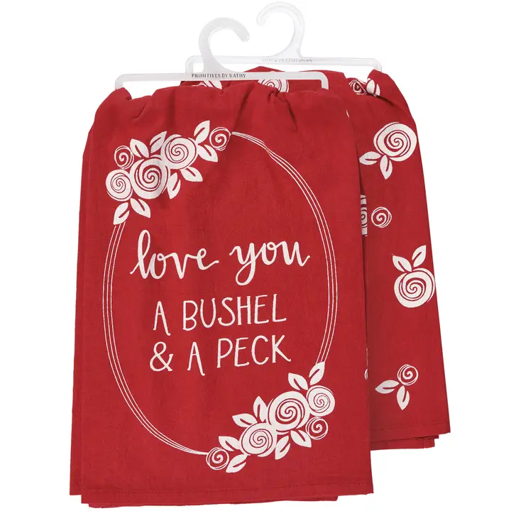 "Love You A Bushel & A Peck" Tea Towel