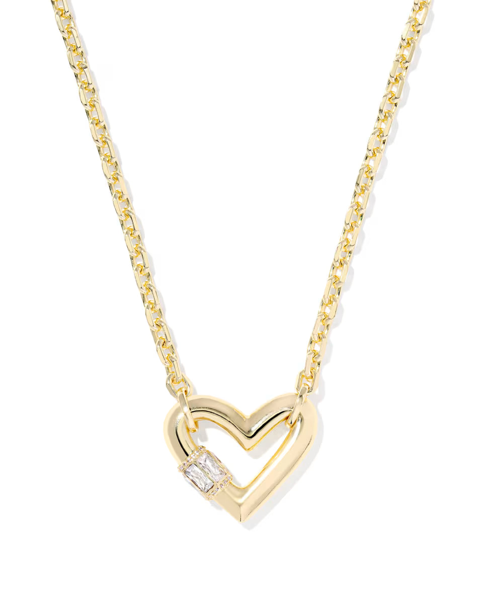 Kendra Scott Emery Heart Gold Short Pendant Necklace