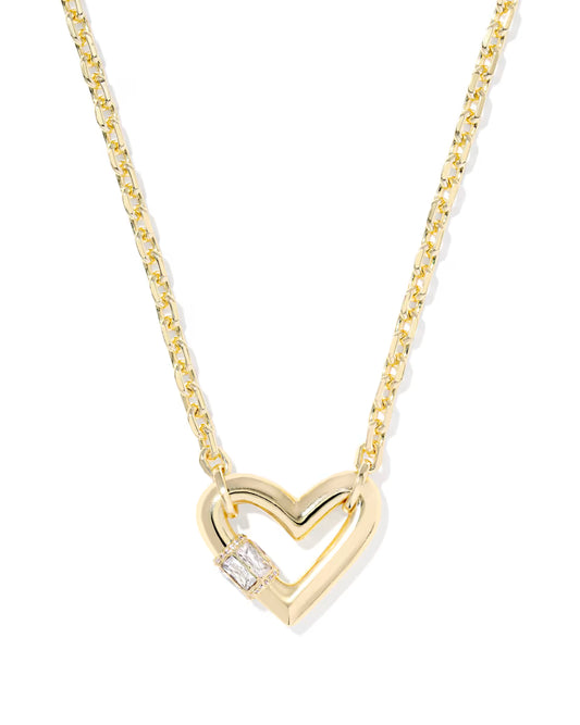 Kendra Scott Emery Heart Gold Short Pendant Necklace