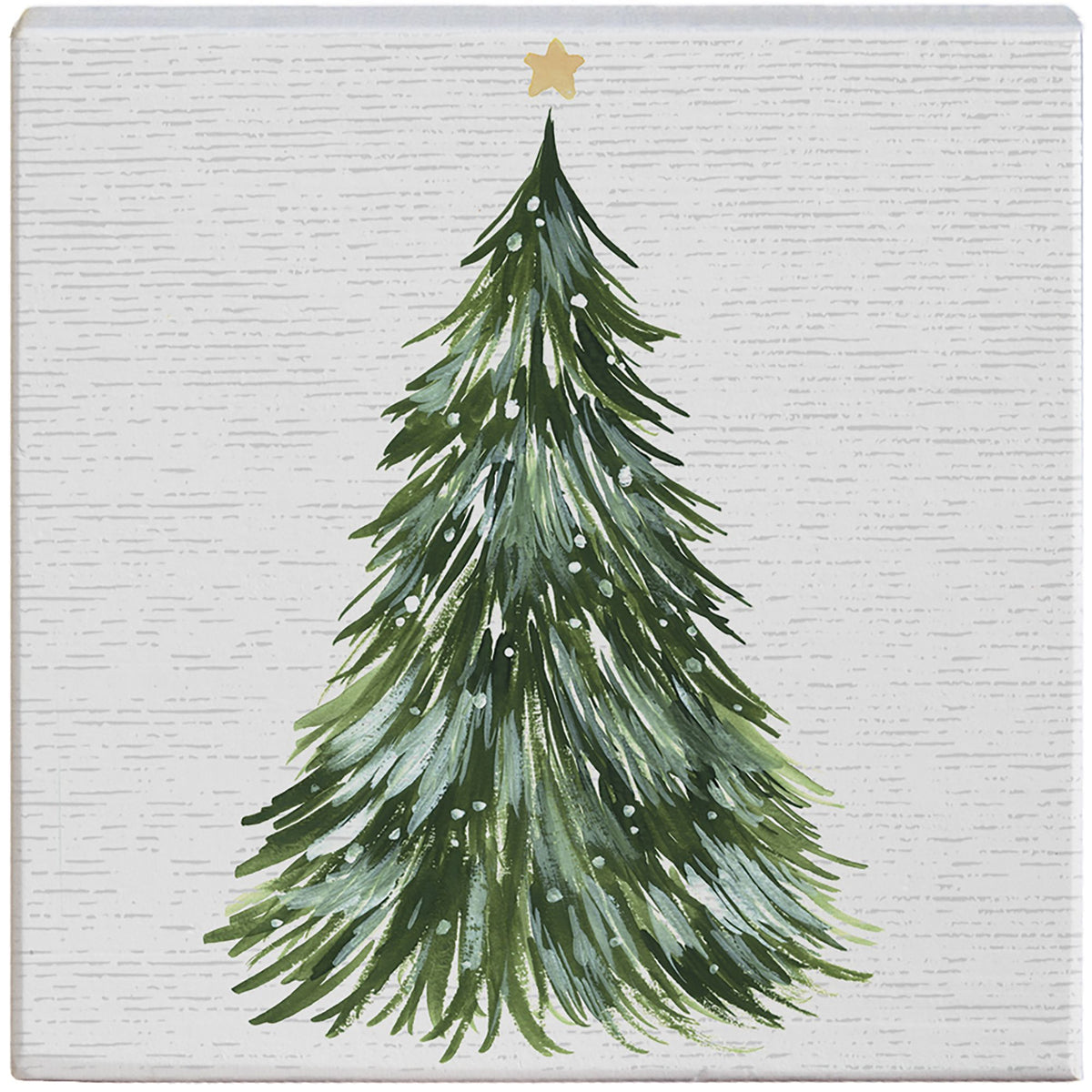Evergreen Tree 5" Wooden Block
