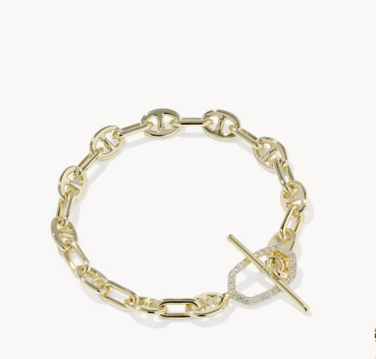 Kendra Scott Elisa Toggle Gold Link and Chain Bracelet