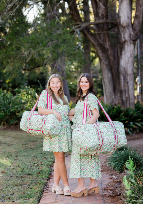 Heart of Grace Design - Chateau Rose Luxe Quilted Duffle Bag  - Multi Sizes Available