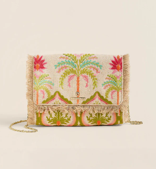 Spartina Clutch Crossbody Castillo Floral Palms