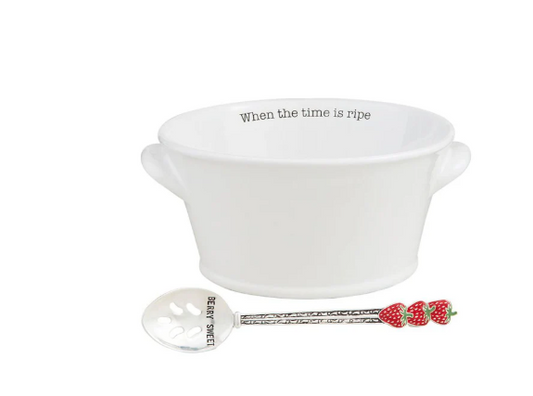 Mud Pie Time Is Ripe Strawberry Bowl Set