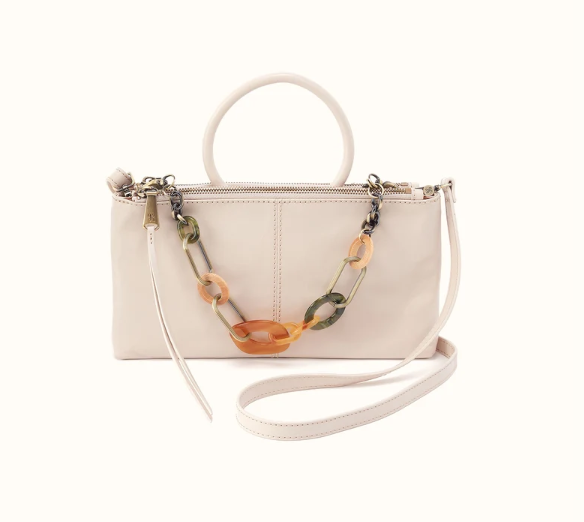 Hobo Sable Crossbody - Polished Leather | Pale Flax
