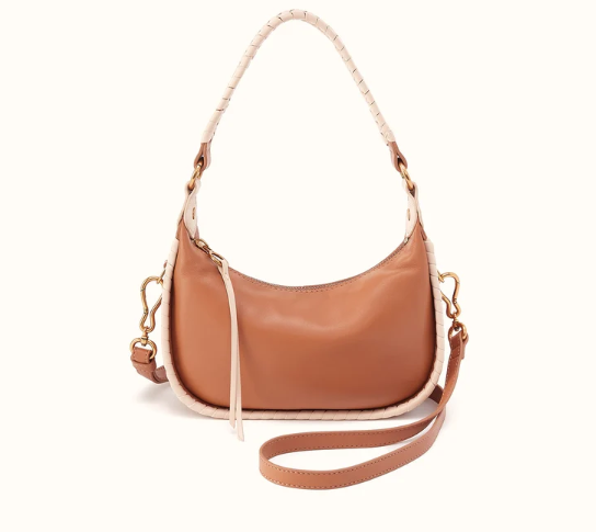 Mia Crossbody Small Hobo - Smooth Leather | Warm Cashew