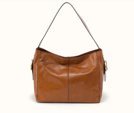 Hobo Render Shoulder Bag - Polished Leather | Truffle