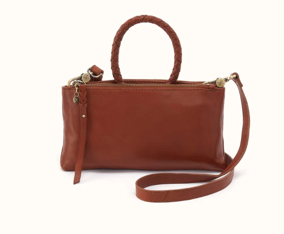 Hobo Sable Crossbody - Washed Leather | Kindling Brown