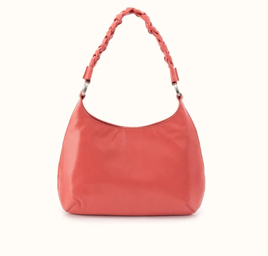 Hobo Madison Shoulder Bag - Polished Leather | Pink Mirage
