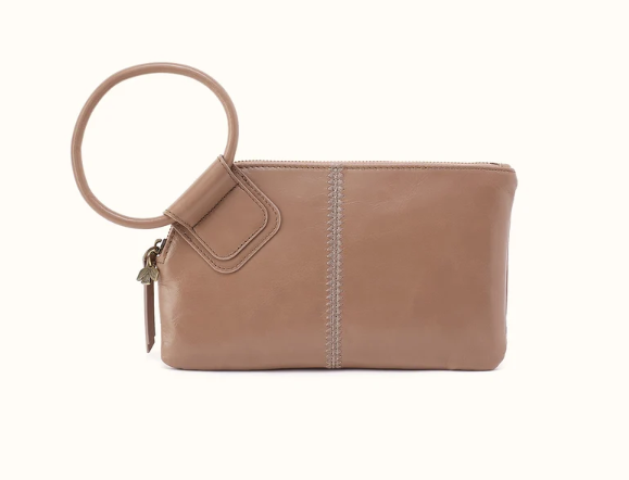 Hobo Sable Wristlet - Polished Leather | Woodsmoke