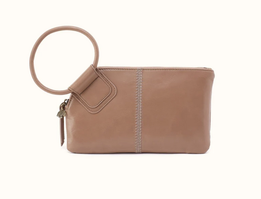 Hobo Sable Wristlet - Polished Leather | Woodsmoke