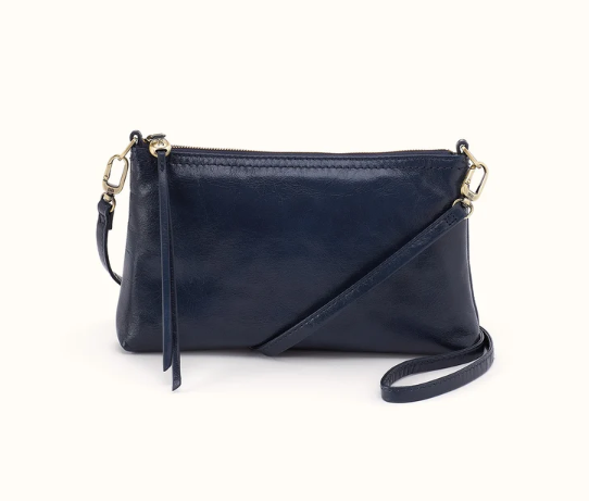 Hobo Darcy Crossbody - Polished Leather | Ink Navy