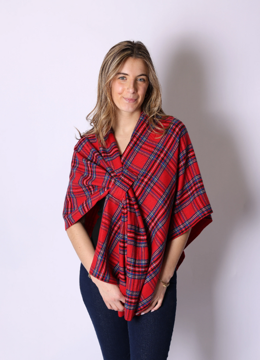 Keyhole Wrap in Tartan Plaid