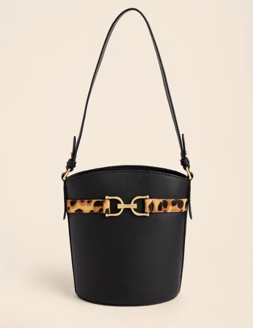 Spartina Siren Eva Leather Bucket Leopard