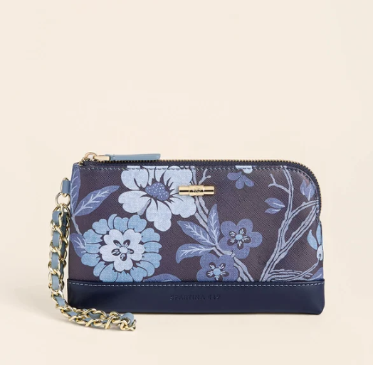 Spartina Sinclair Wristlet - Japonica Floral Navy