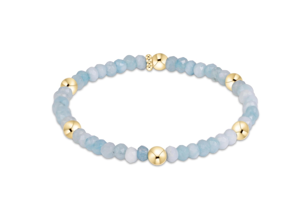 e. newton presence gemstone 4mm bracelet - aquarmine
