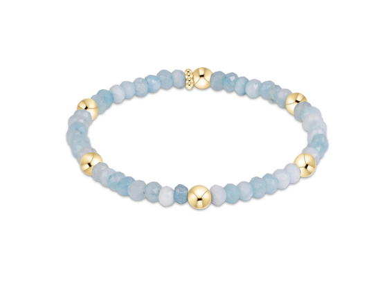 e. newton presence gemstone 4mm bracelet - aquarmine