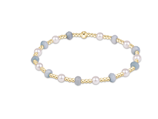 e. newton sincerity gemstone & pearl 4mm bracelet - aquamarine