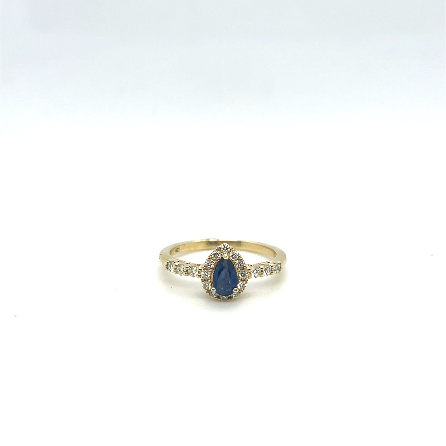 14K Yellow Gold Sapphire & Diamond Ring – .40ct Sapphire