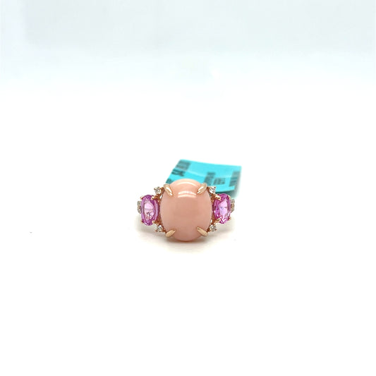 Effy Designer Opal, Pink Sapphire & Diamond Ring – 4.90ct Opal
