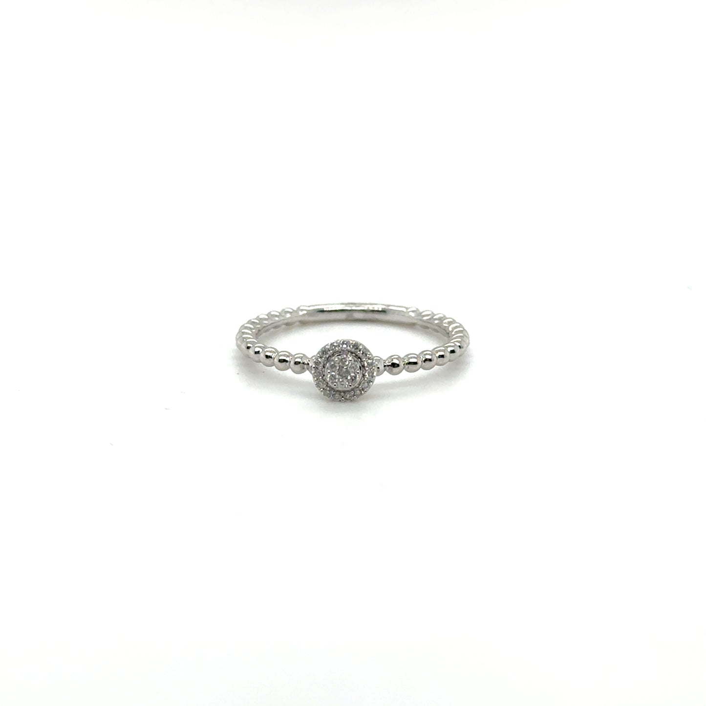 .08ctw Diamond 14kt White Gold Ring