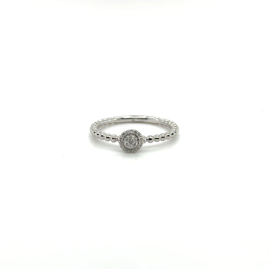.08ctw Diamond 14kt White Gold Ring