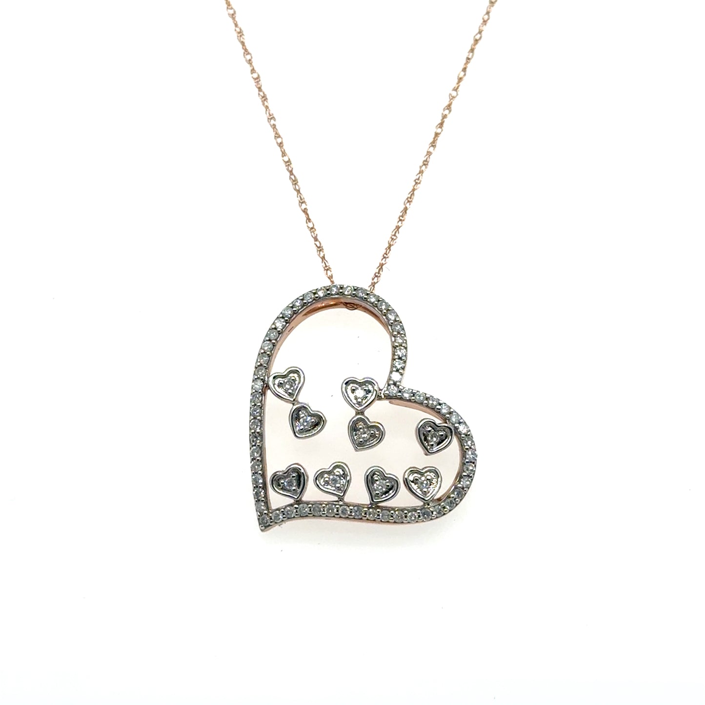 .33ctw Diamond Heart Pendant set in Rose Gold