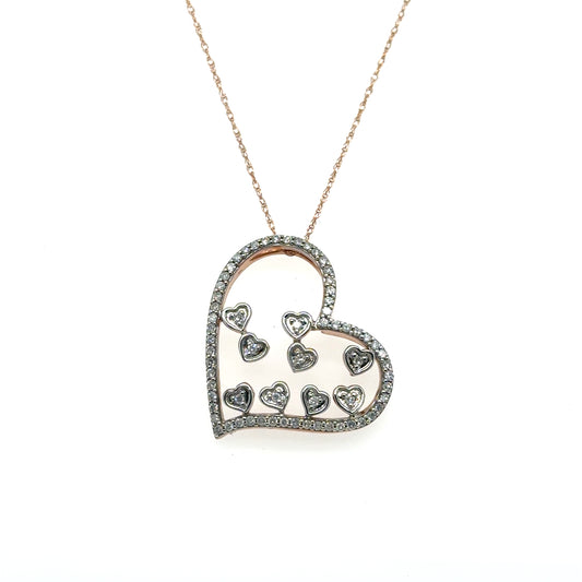 .33ctw Diamond Heart Pendant set in Rose Gold