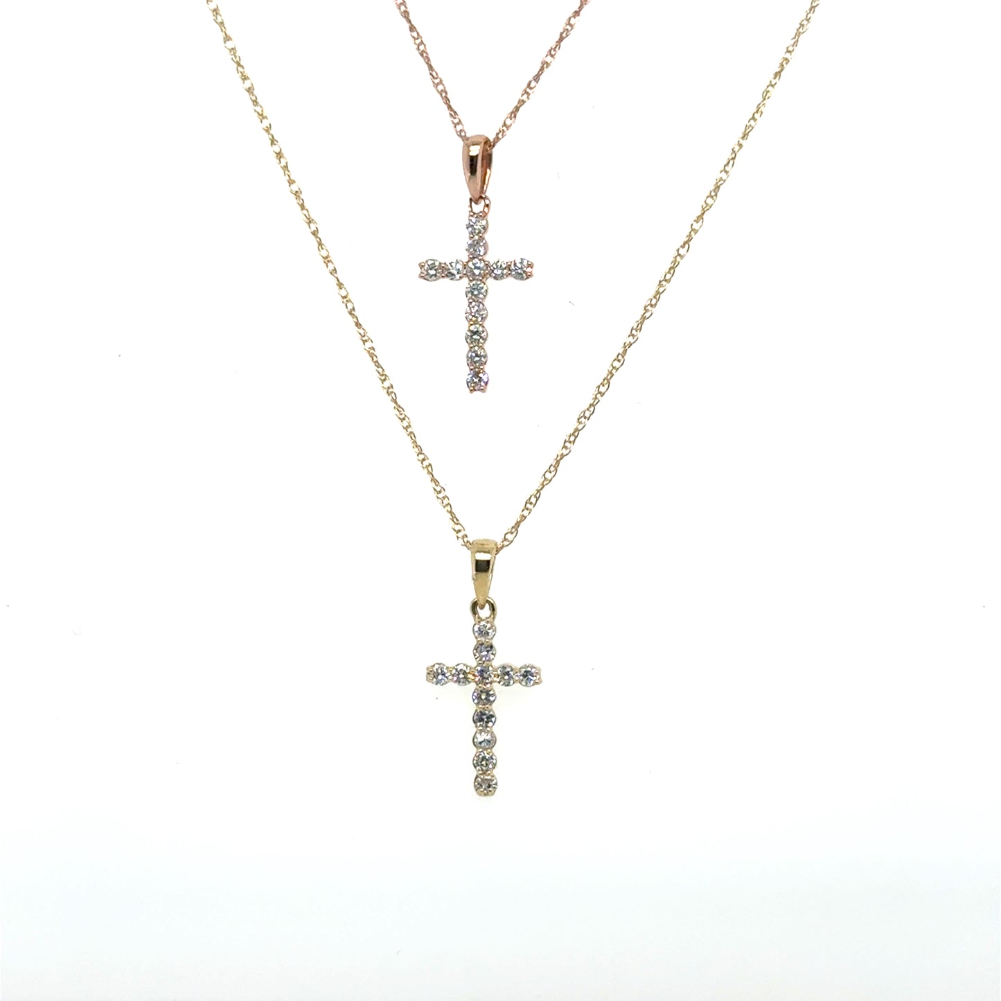 .15ctw Diamond Cross Yellow Gold Necklace