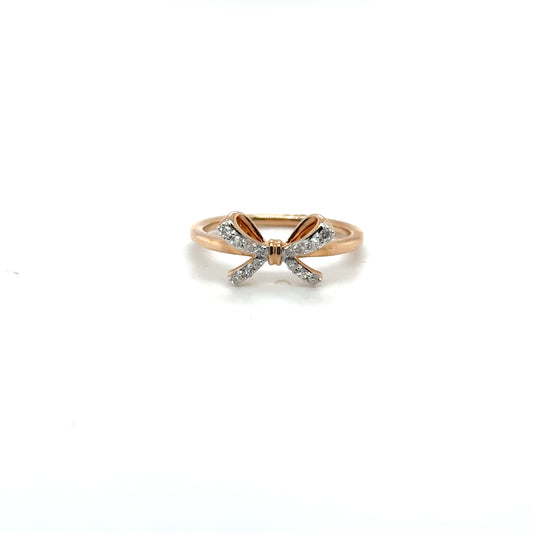 .13ctw Diamond Bow Rose Gold Ring