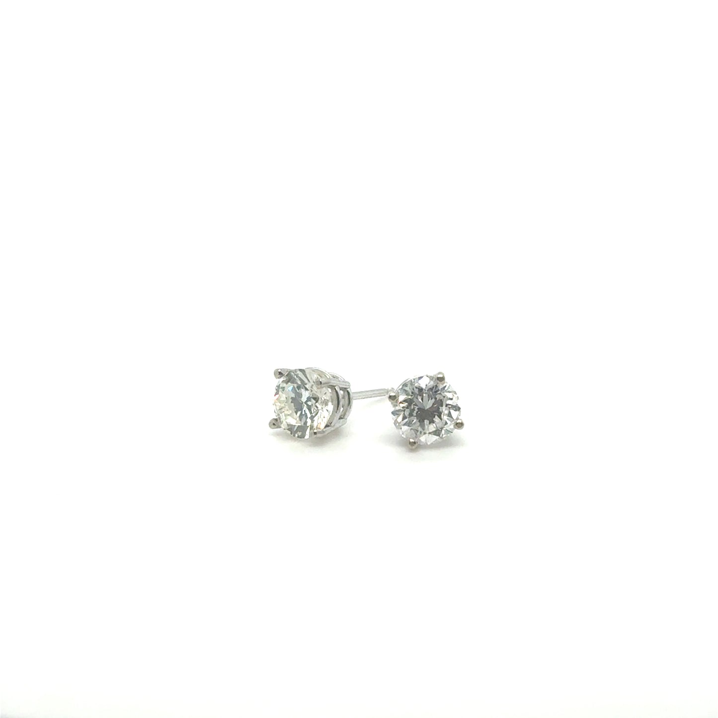 Round Brilliant Cut 2.03ctw Earrings set in 14kt White Gold