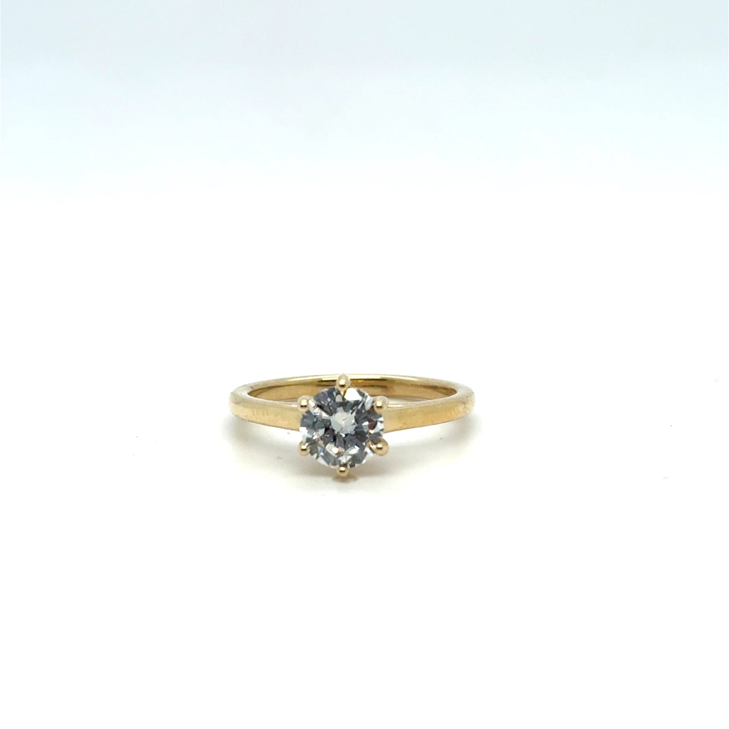 1ct Round Brilliant Cut Diamond Ring set in Yellow Gold - GIA Certification Included