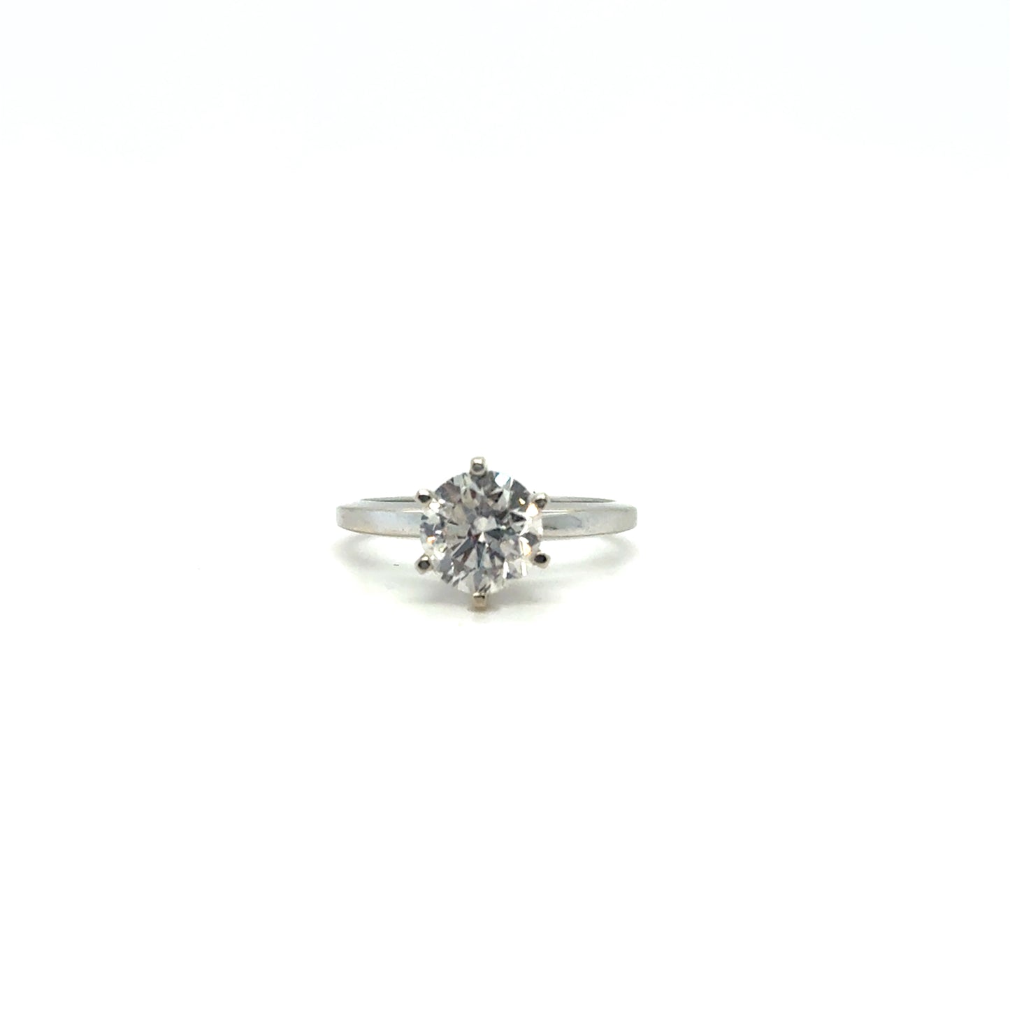 1.71ct Round Brilliant Cut Diamond Ring set in 14kt White Gold